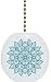 Oriental Blue Mandala Solid Ceramic Fan Pull