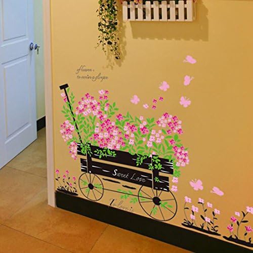 English Letters Romantic Love Wedding Floats Flowers Wall Sticker Paper Home Decal Removable Wall Vinyl PVC Art Picture Murals Waterproof DIY Stick for Adults Kids Baby