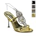 Pleaser Shoes WomenOs JEWEL-39, 4'' Wrap Around T-Strap Sandal W/Rhinestones, Available in 4 colors