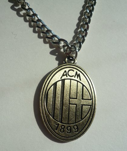 AC MILAN PENDANT NECKLACE LOGO FOOTBALL SOCCER CHAIN