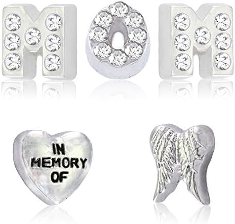 5 Pc Theme Set Floating Charms For Floating Lockets and Jewelry- Free Shipping (Exclusively Sold by HOTBUYKING) (MOM)
