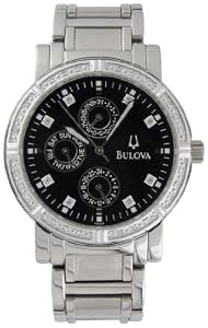 Bulova Diamond Black Mens Watch 96E04