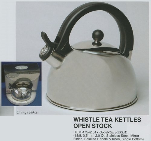 Gibson 18/8 Stainless Steel Whistling Tea kettle Teakettle