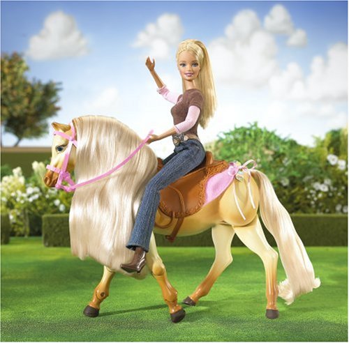 Childrens Toyshop  Toys : Barbie® - Tawny Horse and Barbie Doll