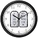 The 10 Ten Commandment Judaica Jewish Theme Wall Clock by WatchBuddy Timepieces (Black Frame)
