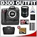 Nikon D300 DX 12.3MP Digital SLR Camera with 18-200mm f/3.5-5.6G ED-IF AF-S VR [Vibration Reduction] DX Nikkor Zoom Lens + Nikon MB-D10 Grip Multi Power Battery Pack + Lexar Pro 4GB CF Memory Card + Extra Nikon EN-EL3e Battery + Nikon SLR Gadget Bag