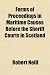 Forms of Proceedings in Maritime Causes Before the Sheriff Courts in Scotland