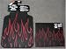 Red & Black Flames 4 Pc Floor Mats Set