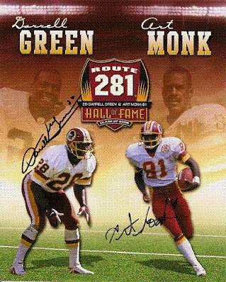 Autographed/Hand Signed Art Monk And Darrell Green 8x10 Photo Washington Redskins