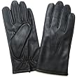 Fownes Men's Cashmere Lined Black Lambskin Leather Gloves