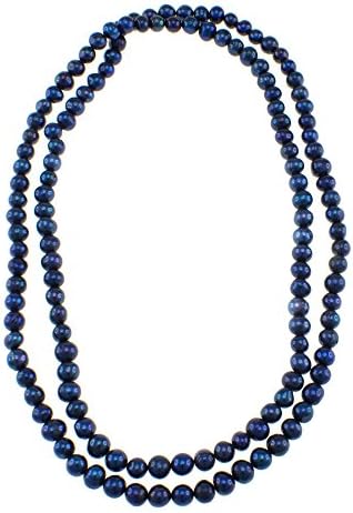 Pearlz Ocean Intense Blue Freshwater Pearl Endless Necklace