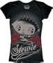 Family Guy Classic Comedy Series TV Show - Stewie Propaganda - Ladies Junior Black T-shirt Tee Shirt