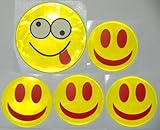 Reflective Smiley Face Safety Stickers