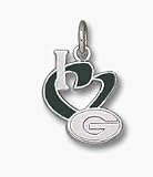 Green Bay Packers 1/2 I Heart G Enamel Charm - Sterling Silver Jewelry