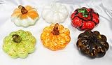 New Hand Blown Mini Pumpkin Set of 6