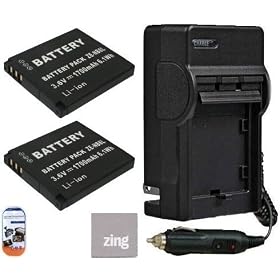 2 Pack Of NB-8L Replacement Batteries & Battery Charger Kit for Canon PowerShot A2200 IS A3000 IS A3100 IS A3300 ISDigital Camera Includes Battery + AC/DC Battery Charger + LCD Screen Protectors + Cleaning Cloth