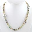 Faceted Fluorite and Sterling Silver Bead Necklace, #8598