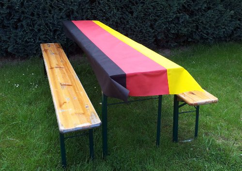 Tischdecke Deutschland für Bierzeltgarnitur Biertisch, EM, WM, Olympiade, Fanartikel, 1,50m x 2,50m