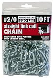 Crawford-Lehigh C160PK 2/0-by-10-Foot 520-Pound Capacity Straight Link Coil Chain