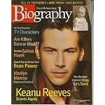 Biography Magazine September 2002 - Keanu Reeves, Salma Hayek, Marilyn Monroe, King Tut's Tomb book cover