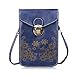 Bosam Soft faux Leather Crossbody cell phone purse bag for woman with strap (Blue)