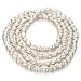 UniquePearl 10-11mm Baroque White Freshwater Cultured Pearl Necklace AA+ Quality Pearls, 60 Inch Rope