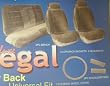 9 Piece Universal Fit Combo Car Seat Cover Set - Available in Black, Silver, & Tan