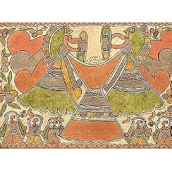 Indian Folk Paintings Madhubani Art Organic Color Paper