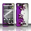 Verizon Motorola Droid X2 Accessory - Blossoming Purple Violet Flower Protective Hard Rubberized Case Cover Design