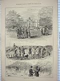 1885 SHOOTING PARTY WILTON HOUSE KEEPERS BEATERS HUNT