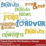 Photoshop Brushes - Friends Word Art No. 02 Brushes and Stamps