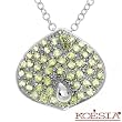 KOESIA Made in Italy Terrific Necklace With 3.00ctw Genuine Peridots in 18K White Gold. Total item weight 11.3g Length 18in