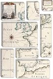 Antique West Europe Map Canvas Giclee Art Print #7019 56