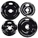 Porcelain Drip Pans for GE Hotpoint Electric Stoves 4-pc. Set - Black