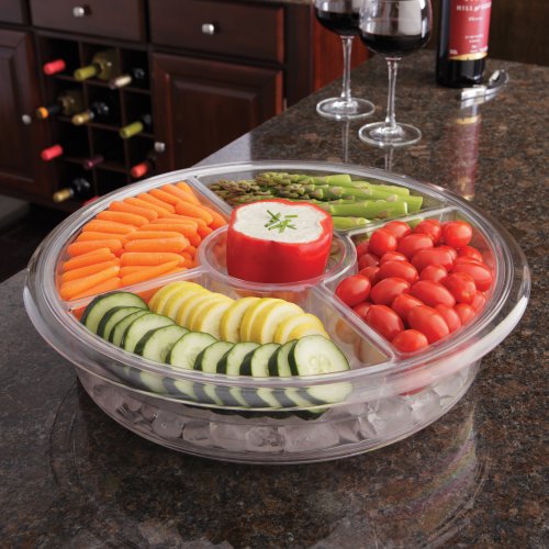 Appetizer Ice Tray Chill Holder Fresh Fruit Vegetable Salad Picnic