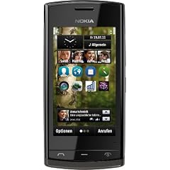 Nokia 500 Smartphone (8,1 cm (3,2 Zoll) Display, Touchscreen, 5 Megapixel Kamera, 2GB Speicher) schwarz