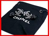CHANEL シャネル CCマーク ピアス 43879 ガンメタ×ブラック シャネル ピアス