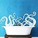 DigTour WallArt Octopus Tentacles Vinyl Wall Decal Sea Monster Sticker Kraken Decal Squid Wall Graphic Home Art Decoration Black