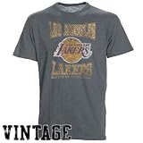 Banner '47 Los Angeles Lakers Heather Gray Basketball Premium Vintage T-shirt