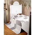 SKANDINAVISCHE TAGESDECKE �BERWURF GRAU WEISS NOSTALGIE Quilt Plaid Patchwork Decke Original Palazzo24