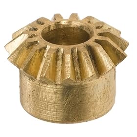 Brass Miter Gear Sets 48 Pitch 1:1 Ratio 18 Teeth .125" Bore