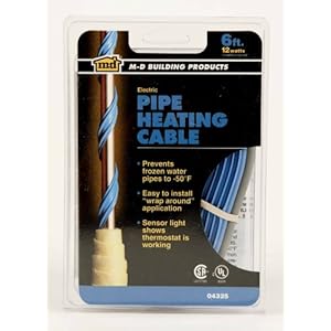 M-D Building Products 4325 6-Foot Pipe Heating Cable with Thermostat M-D Building Products 4325 6-Foot Pipe Heating Cable with Thermostat