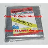 20x40 3 Layer Heavy Duty, Silver Canopy Awning Shade Tarp