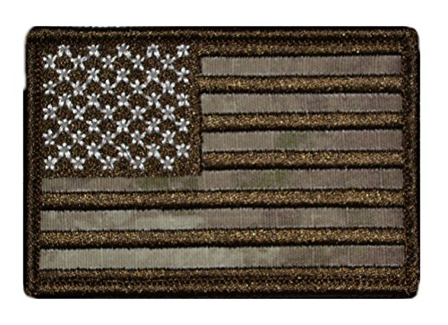 ATACS AU United States USA Flag 2x3 Military Patch / Morale Patch - Forward Facing with Coyote Brown Stripes