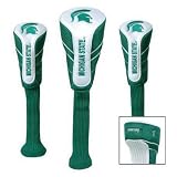 MICHIGAN STATE SPARTANS OFFICIAL GOLF CLUB NYLON HEAD COVERS (3)