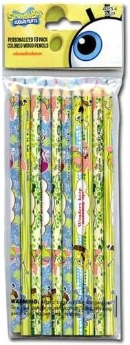 Sponge Bob 10pk Colored Wood Pencils in a poly bag