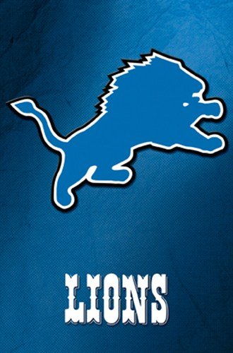 Detroit Lions (Logo) Sports Poster Print - 24x36 Poster Print, 22x34