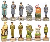WORLD WAR II CLASSIC CHESS SET - ROOSEVELT vs. HITLER - COLLECTORS EDITION