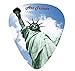 Unique Guitar Picks USA National Landmarks,Premium Gift Set Of 12 Medium Celluloid Picks| Complete W/Sleek Tin Box, Leather Key chain Pick Holder.