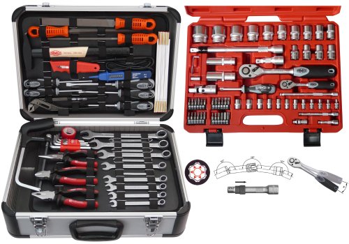 Famex 729-19 Werkzeugkoffer Komplettset Top Qualit&auml;t mit 66-teiligem Steckschl&uuml;sselsatz